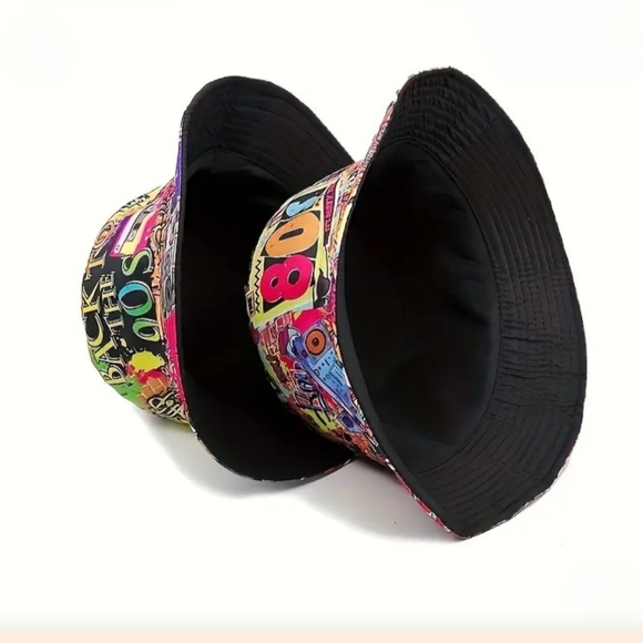 NWT - Choose Retro Graffiti Style 80s/90s Reversible Bucket Hat/ Unisex - Picture 14 of 17